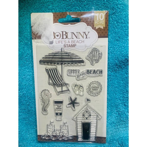 BoBunny “Lifes A Beach” Stamp set - Picture 1 of 2
